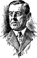 woodrow wilson, ilustración de la vendimia vector