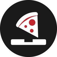 entrega de pizza, ilustración, vector sobre fondo blanco.