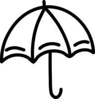 Black and white umbrella, illustration, vector on a white background
