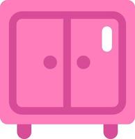 Pink wardrobe, illustration, vector, on a white background. vector