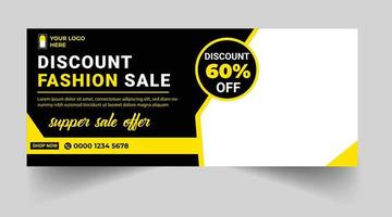 discount banner design template vector