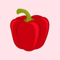 red bell pepper vector illustration for graphic design and decorative element