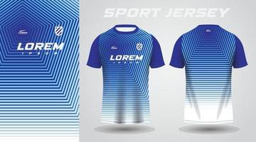 diseño de camiseta deportiva de camisa azul vector