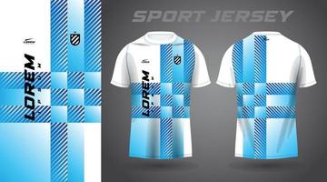 diseño de camiseta deportiva de camisa azul vector