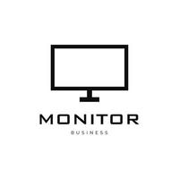 plantilla de diseño de logotipo de icono de monitor vector