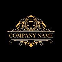 logo company law firm auctin with two hammer royalty vector