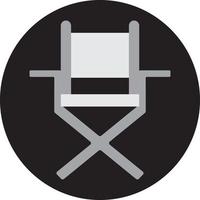 Movie chair, illustration, vector, on a white background. vector