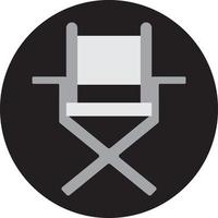 Movie chair, illustration, vector, on a white background. vector