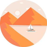 Mountain view ,illustration, vector on white background.