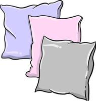 Pillows , illustration, vector on white background