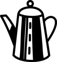 Traditional teapot, illustration, vector on a white background.