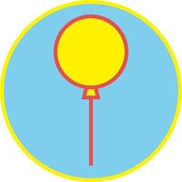 Yellow baby balloon, illustration, vector on a white background.