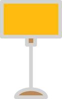 Rectangle standing lamp, illustration, on a white background. vector