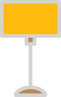 Rectangle standing lamp, illustration, on a white background. vector