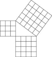 Geometric Pythagorean Theorem Proof, vintage illustration vector