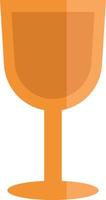 Copa de vino naranja, ilustración, vector, sobre un fondo blanco. vector