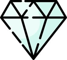 Wedding diamond, illustration, vector on a white background.