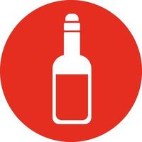 Wine in a bottle, illustration, vector on white background.