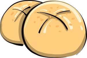 Two loafs of bread,illustration,vector on white background vector