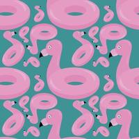 Flamingo lifebouy pattern , illustration, vector on white background