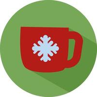 Red mug with tea, illustration, vector, on a white background. vector