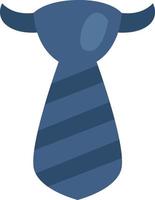 Blue tie, illustration, vector on a white background.