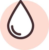 Menstrual blood drop, illustration, vector on a white background.