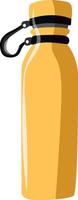 Yellow thermos, illustration, vector on white background.