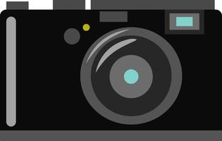 Old camera, illustration, vector on white background.