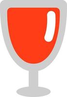 Red wine in glass, illustration, vector, on a white background. vector