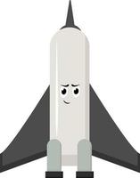 Rocket, illustration, vector on white background.