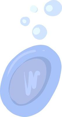 Flat soap, illustration, vector on white background.