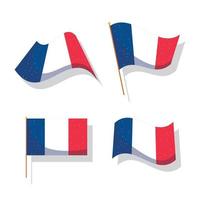 france flags of happy bastille day vector design