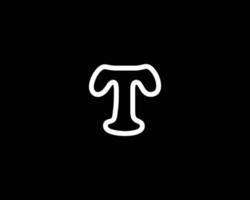 plantilla de vector de diseño de logotipo t