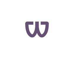 W logo design vector template