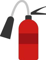 Firefighting estinguisher, illustration, vector on white background.