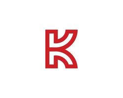 K KK logo design vector template