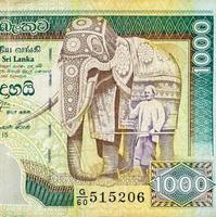 1000 rupias de Sri Lanka billete de dinero billete de color foto