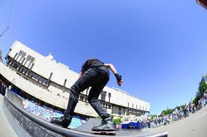 KHARKIV, UKRAINE - 27 MAY, 2018 Roller skating during the annual festival of street cultures photo