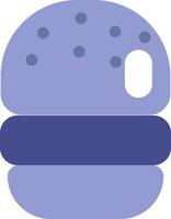 Blue hamburger, illustration, vector on a white background.