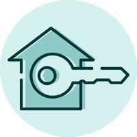 Real estate key, illustration, vector on a white background.