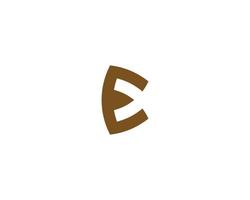 E logo design vector template