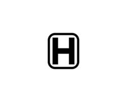 H logo design vector template