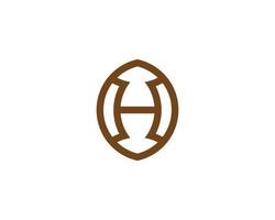 H logo design vector template
