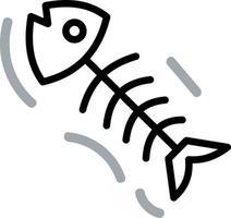 huesos de pescado, ilustración, vector, sobre un fondo blanco. vector