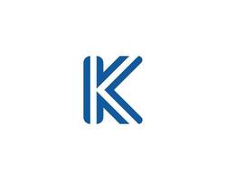 K KK logo design vector template