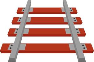 Railway rails, illustration, vector on white background