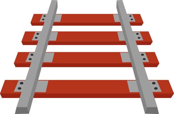 Railway rails, illustration, vector on white background