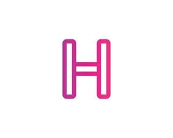 H logo design vector template