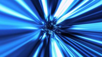 Loop abstract blue speed shine ray in tunnel video